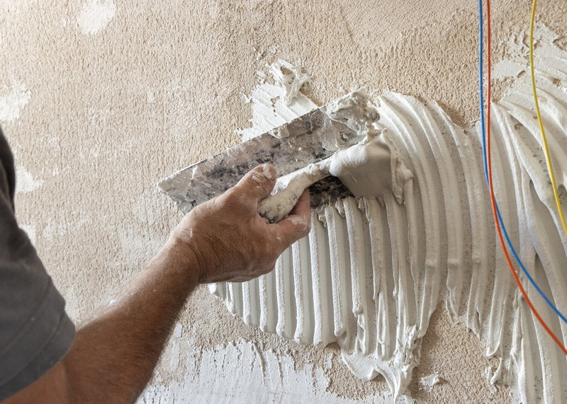 Tile adhesive trowel workability