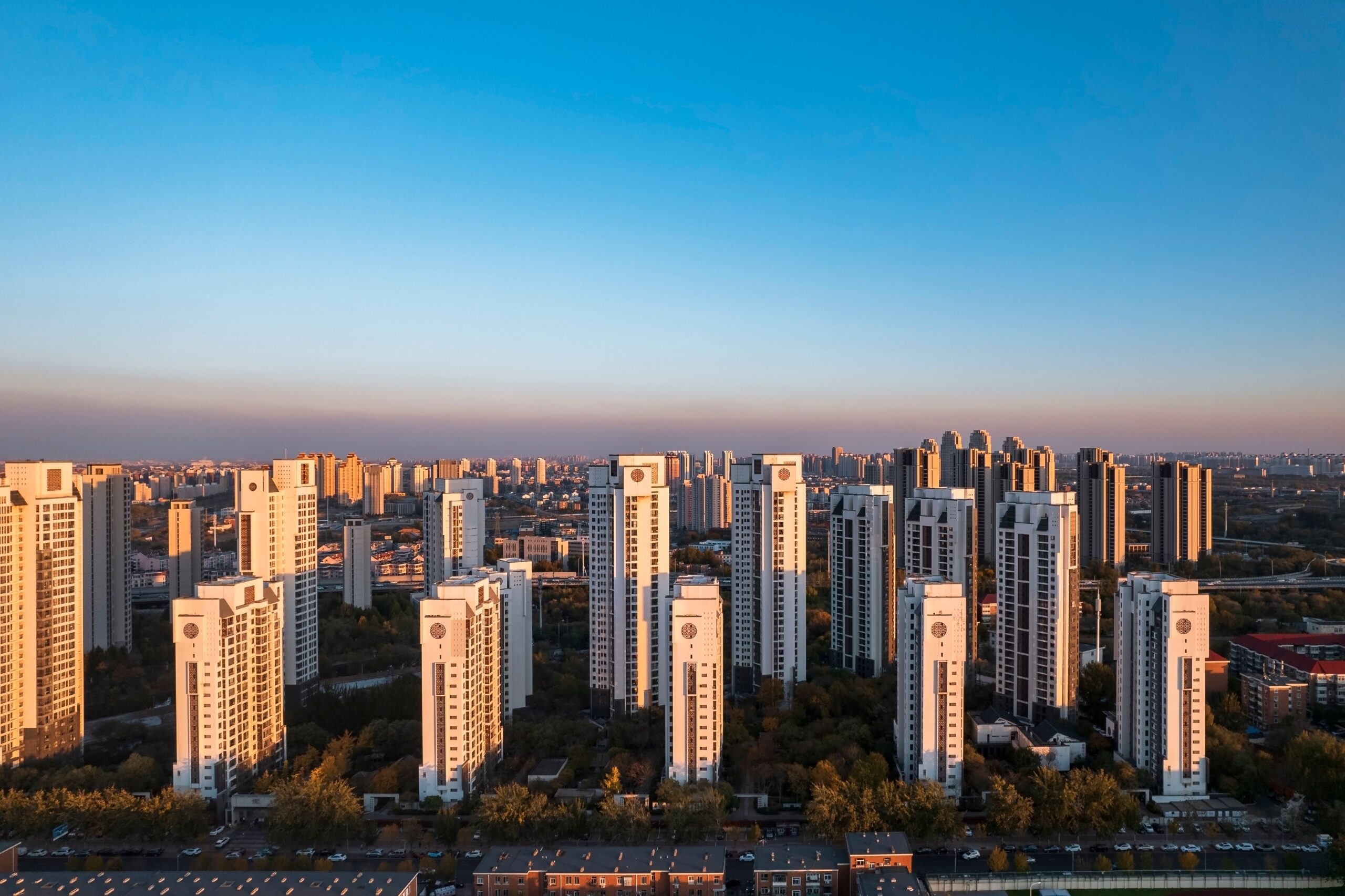 Large residential apartment complex under construction