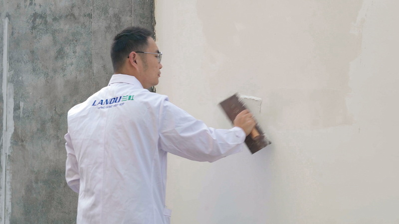 EIFS facade installation on building exterior