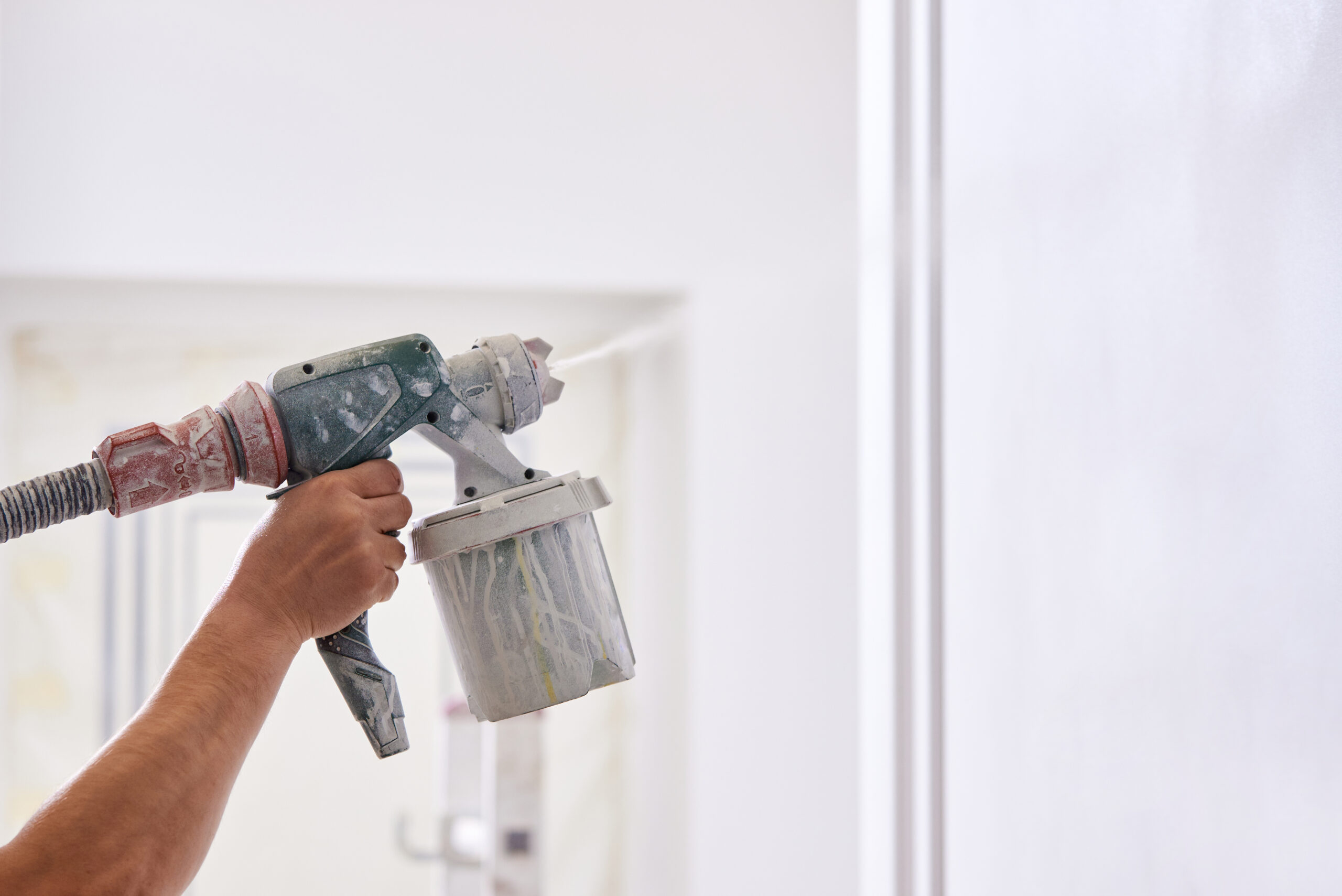Interior Machine Spray Plastering Application